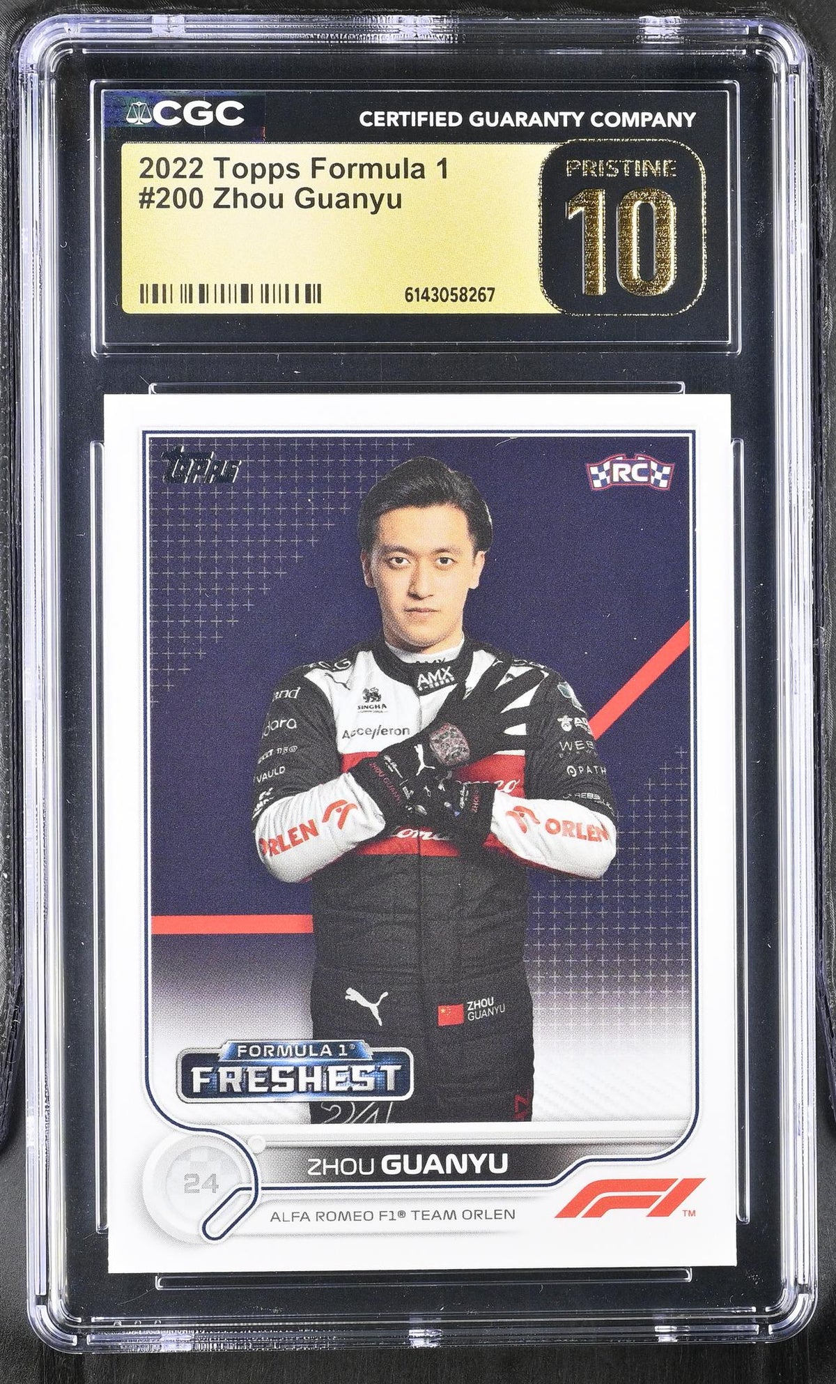 2022 Formula 1 #200 Zhou Guanyu Formula 1 Freshest CGC 10