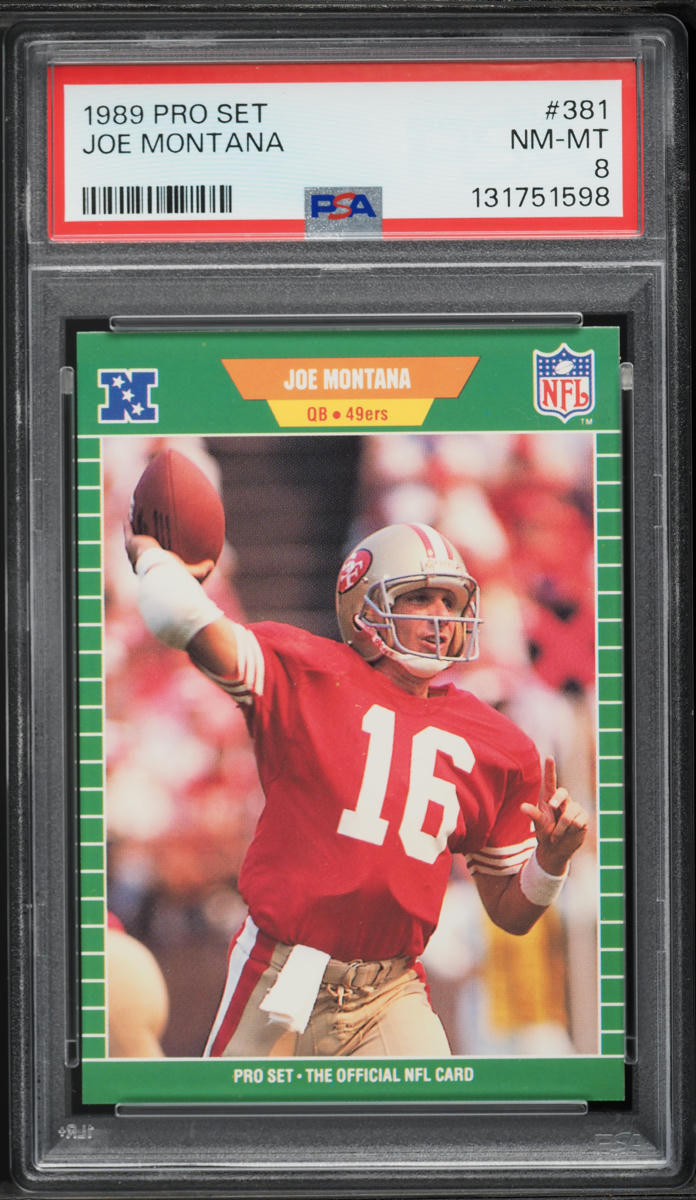 1989 Pro Set Joe Montana #381 PSA 8