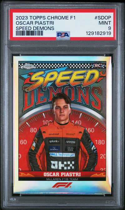 2023 Topps Chrome Formula 1 Speed Demons Oscar Piastri #SDOP PSA 9