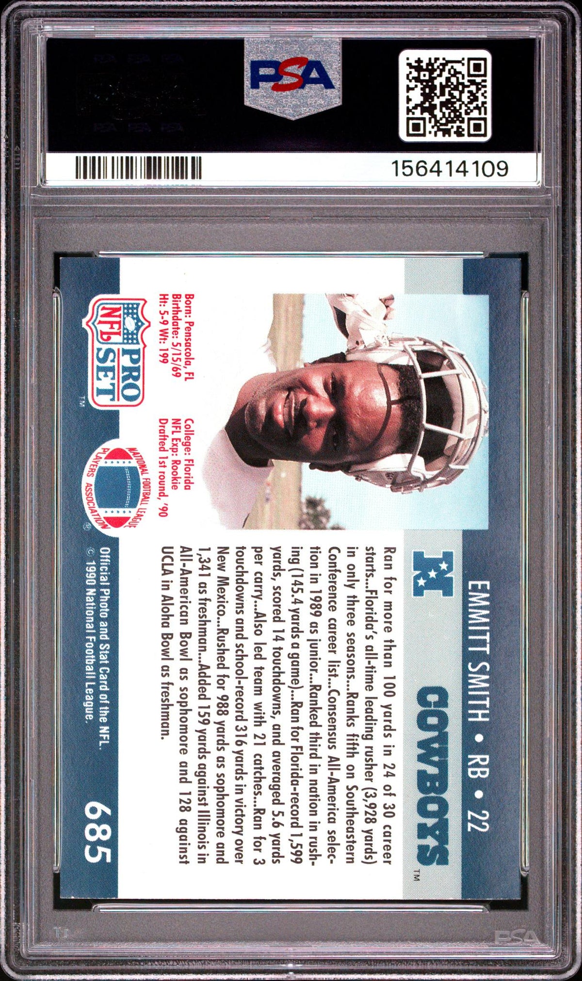 1990 Pro Set Emmitt Smith #685 PSA 6