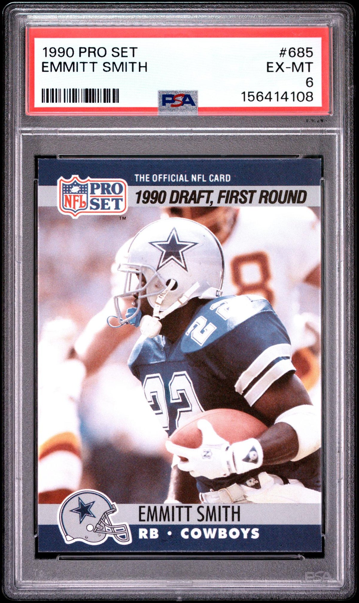 1990 Pro Set Emmitt Smith #685 PSA 6