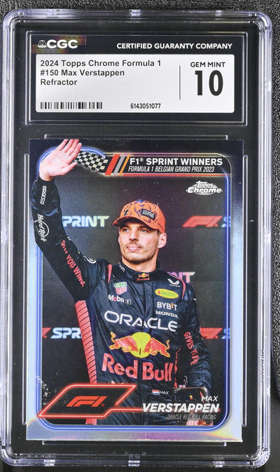 2024 Topps Chrome #150 Max Verstappen F1 Sprint Winners CGC 10
