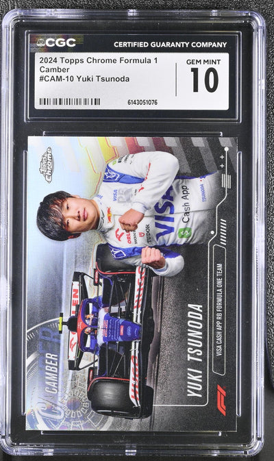2024 Topps Chrome #CAM-10 Yuki Tsunoda Camber CGC 10