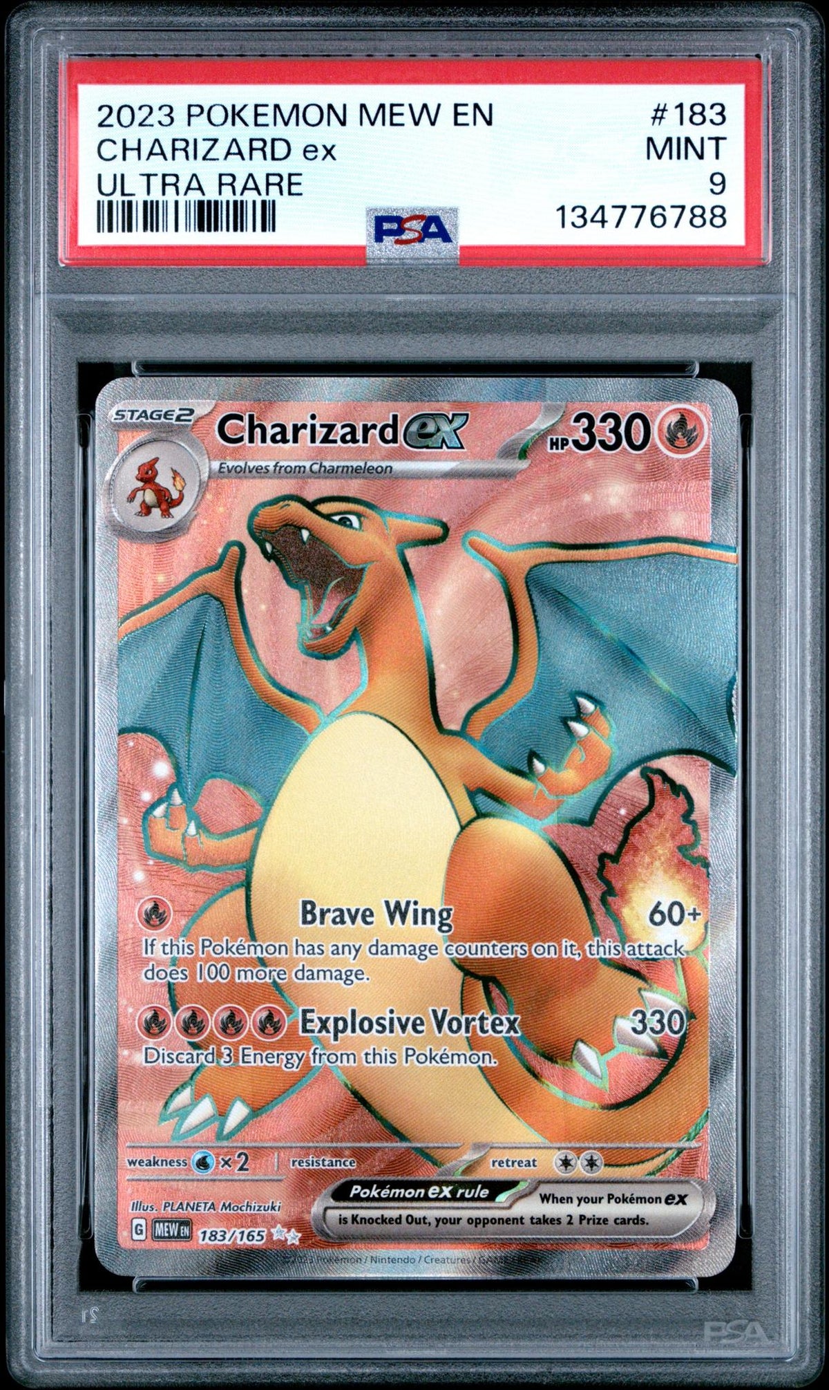 2023 Pokemon Scarlet and Violet 151 Ultra Rare Charizard Ex #183 PSA 9