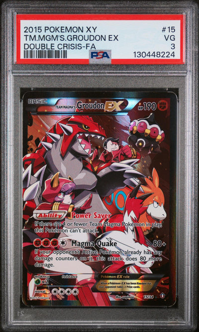 Pokémon XY Double Crisis Groudon EX #15/34 PSA 3
