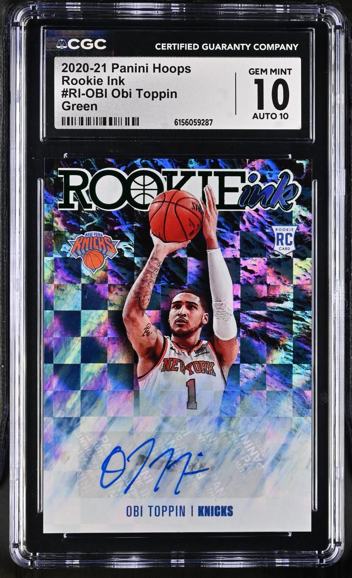 2020 Hoops #RI-OBI Toppin Rookie Ink CGC 10