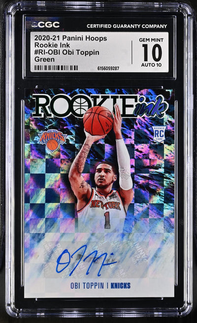 2020-21 Panini Hoops Rookie Ink Obi Toppin Auto #RI-OBI CGC 10