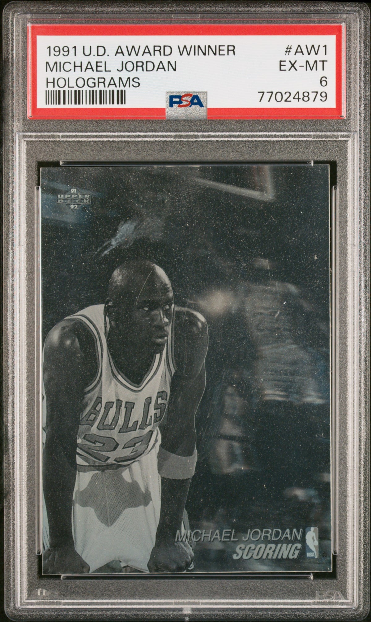 1991 Upper Deck Award Winner Hologram Michael Jordan #AW1 PSA 6