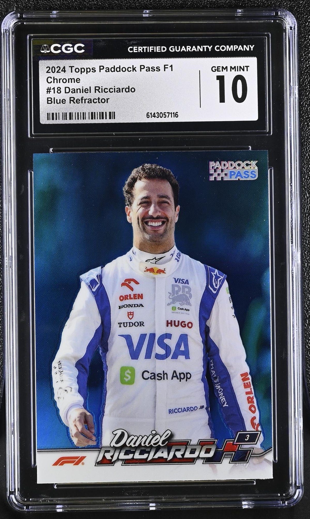 2024 Topps Chrome #18 Daniel Ricciardo Paddock Pass CGC 10