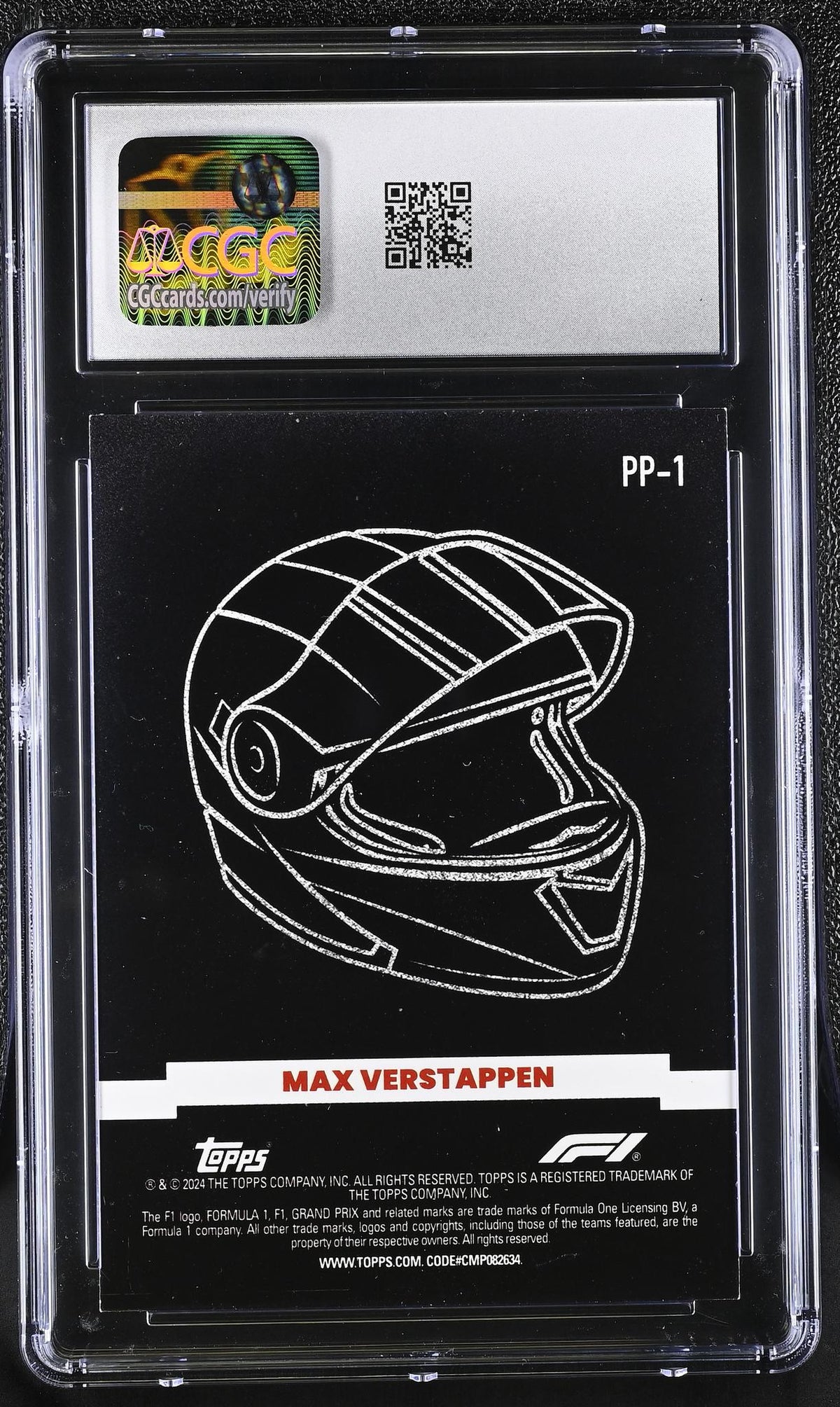 2024 Topps Paddock Pass #PP-1 Max Verstappen Power Packed CGC 8.5