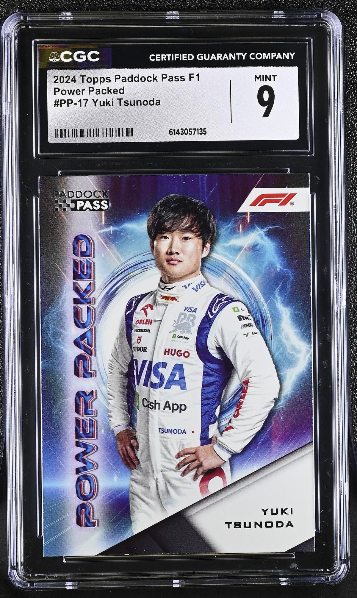 2024 Paddock Pass F1 #PP-17 Yuki Tsunoda Power Packed CGC 9