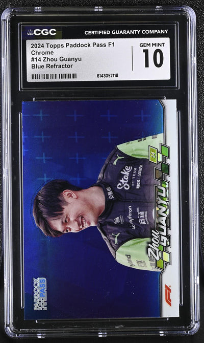 2024 Topps Chrome #14 Zhou Guanyu Paddock Pass F1 CGC 10