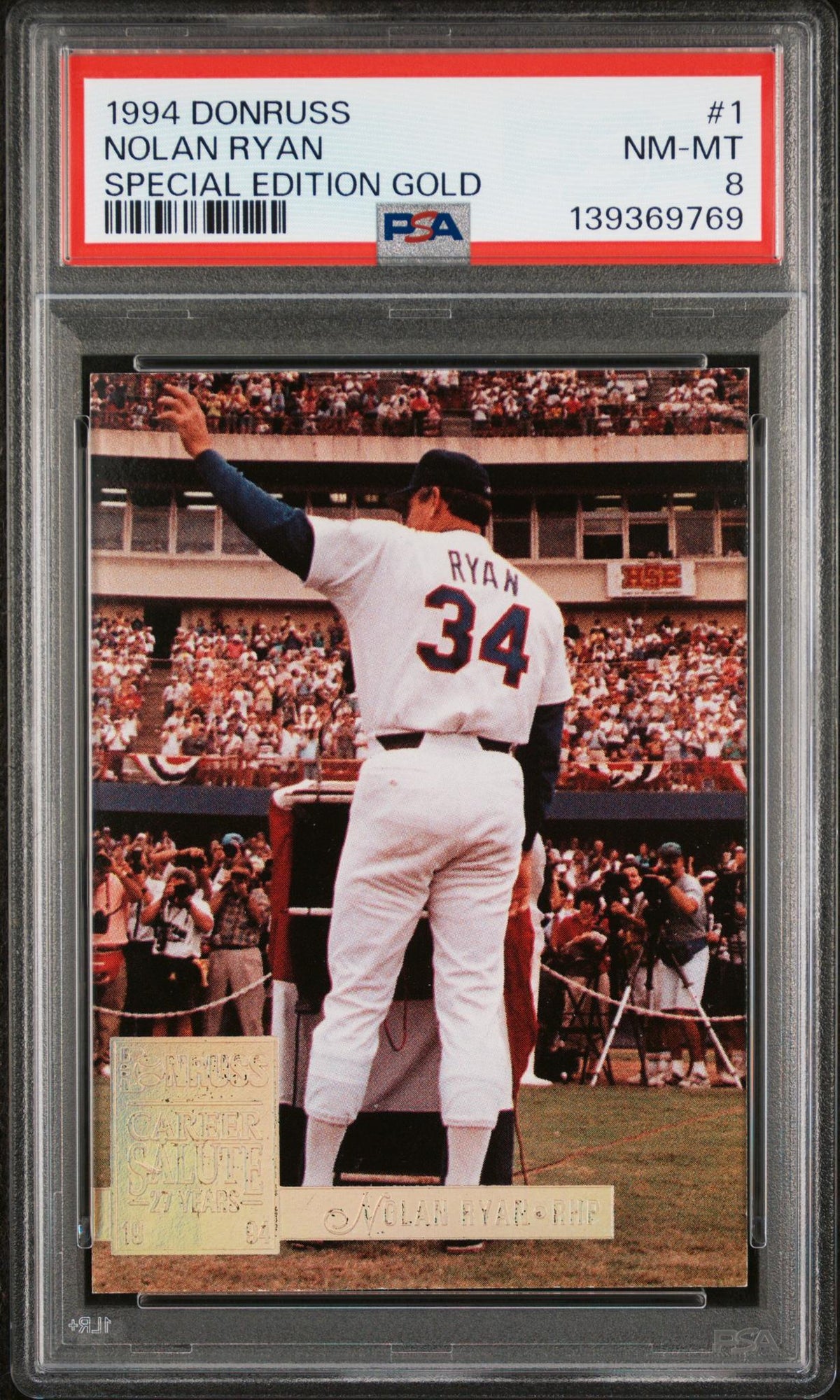 1994 Donruss Special Edition Nolan Ryan #1 PSA 8