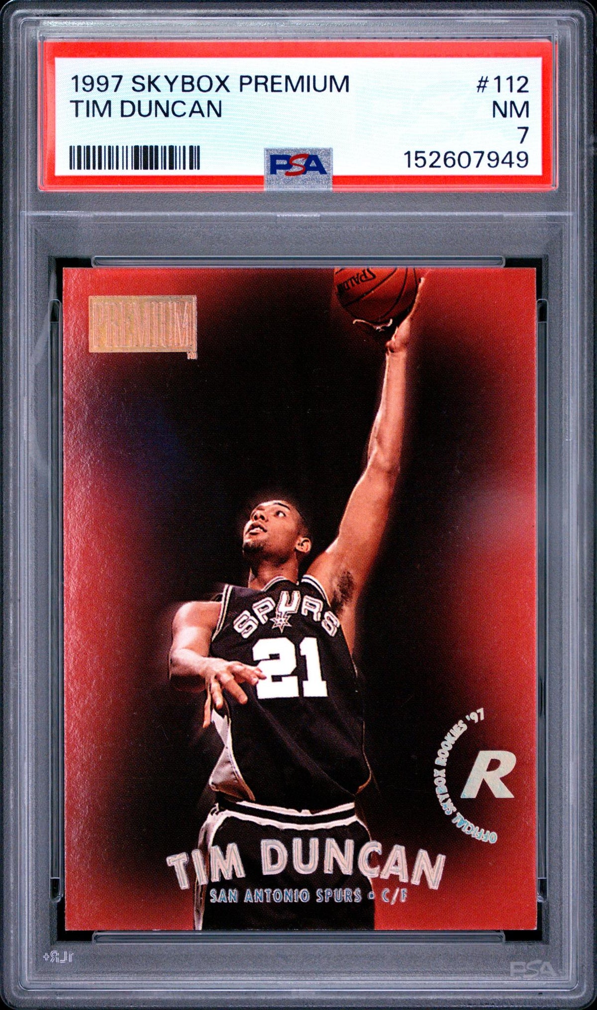 1997 Skybox Premium Tim Duncan #112 PSA 7