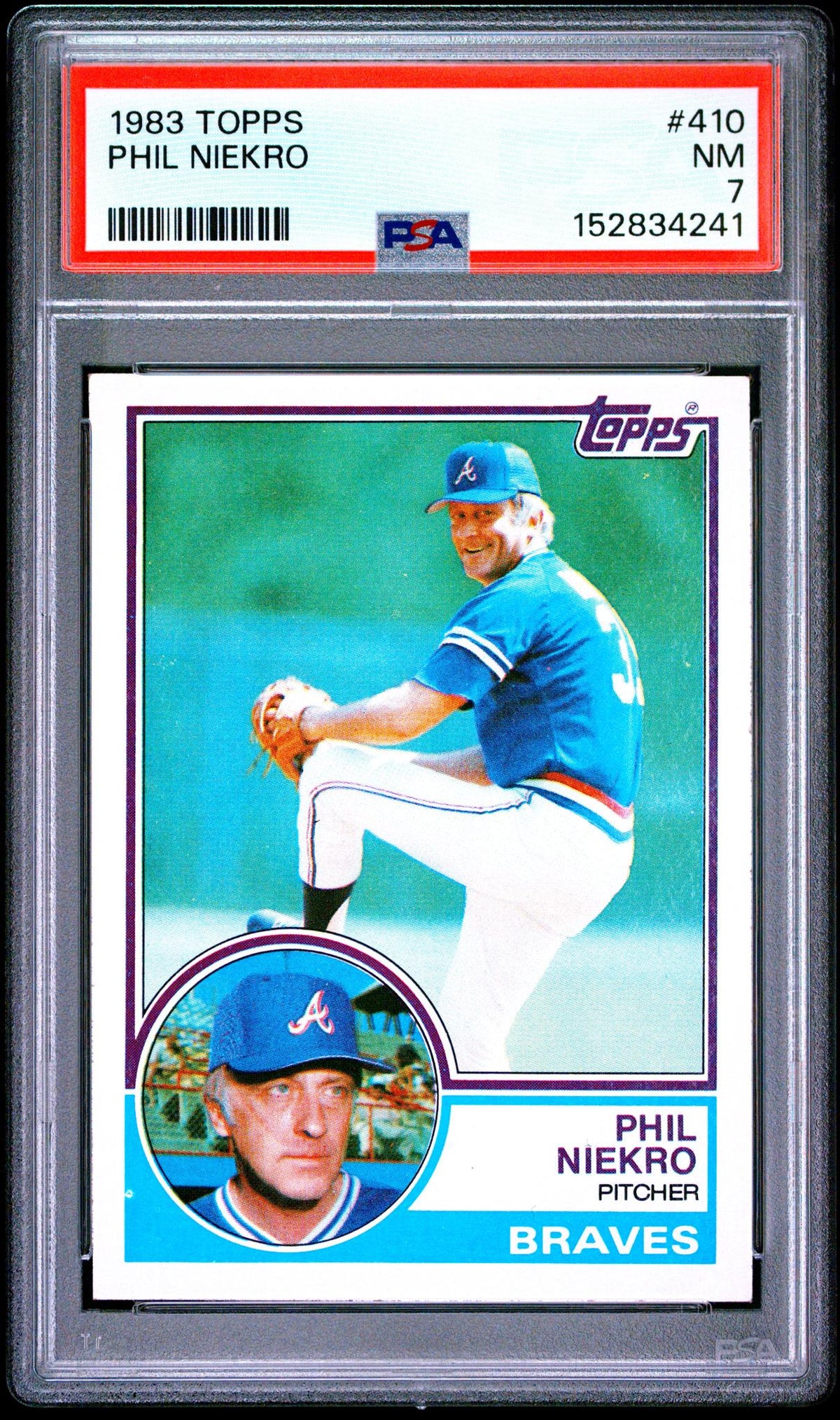 1983 Topps Phil Niekro #410 PSA 7