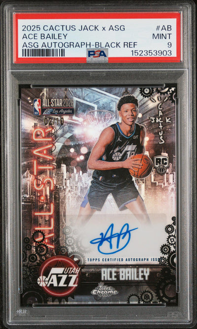 2025 Cactus Jack x ASG Ace Bailey #AB Auto /10 PSA 9