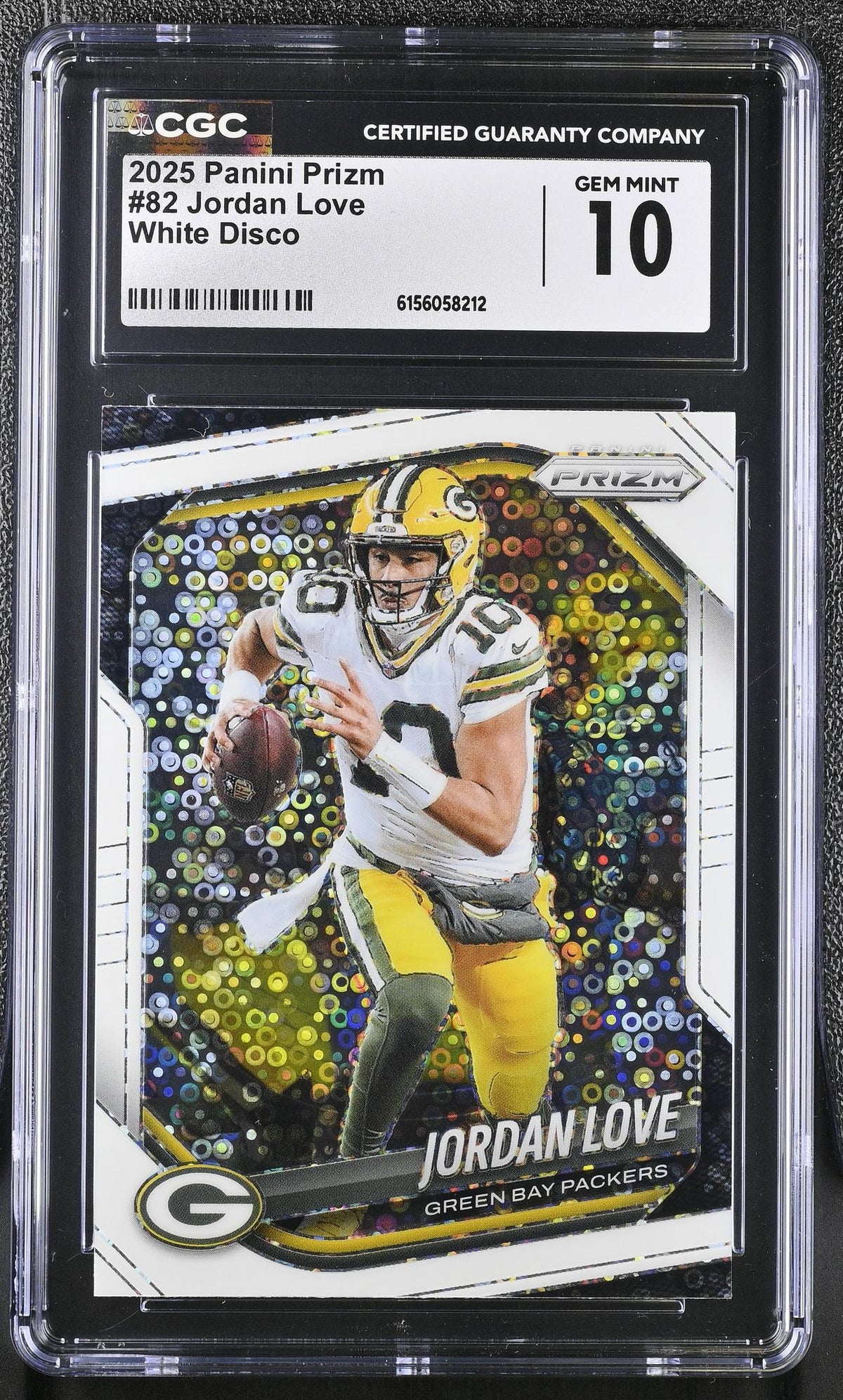 2025 Prizm #82 Jordan Love White Disco CGC 10