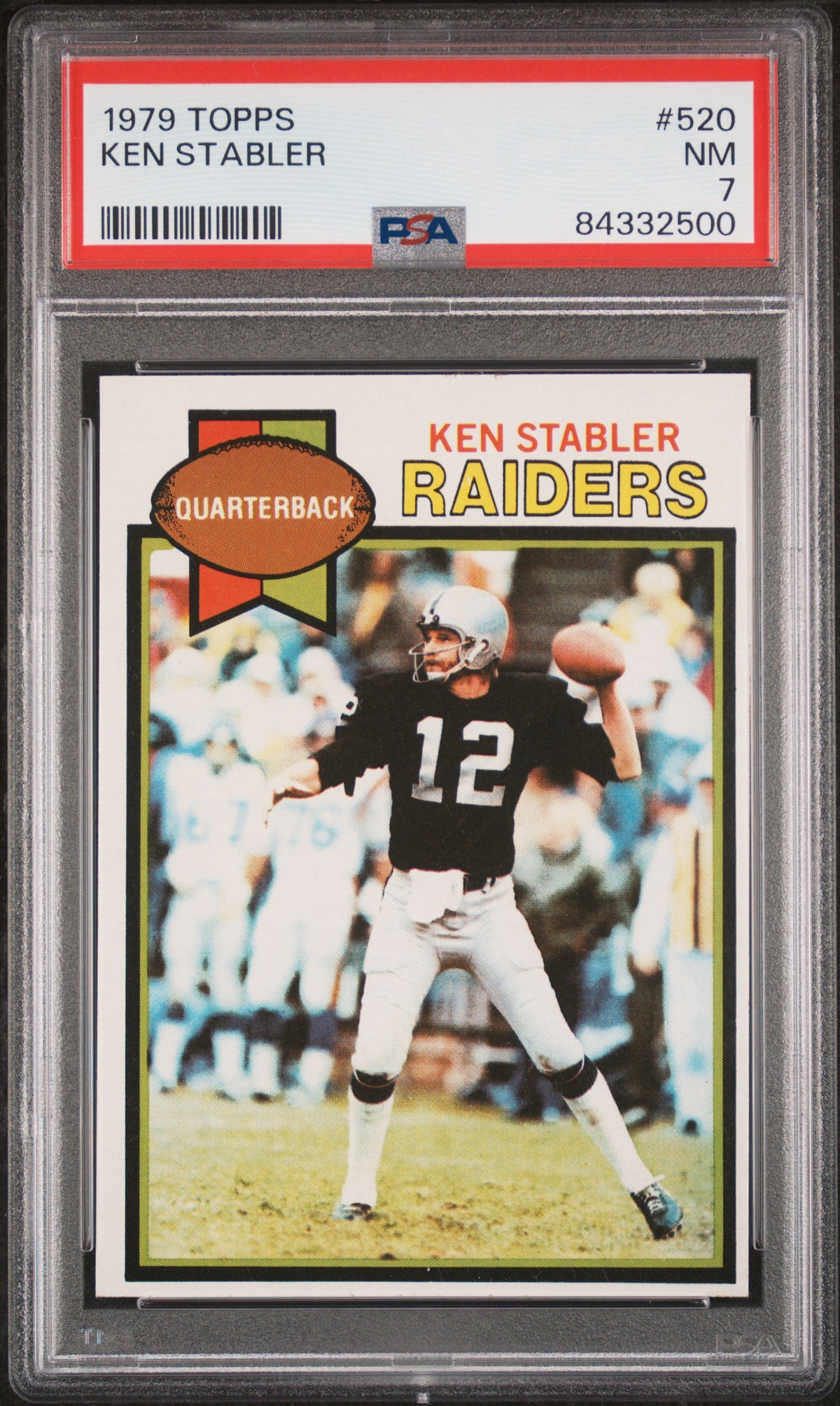 1979 Topps Ken Stabler #520 PSA 7