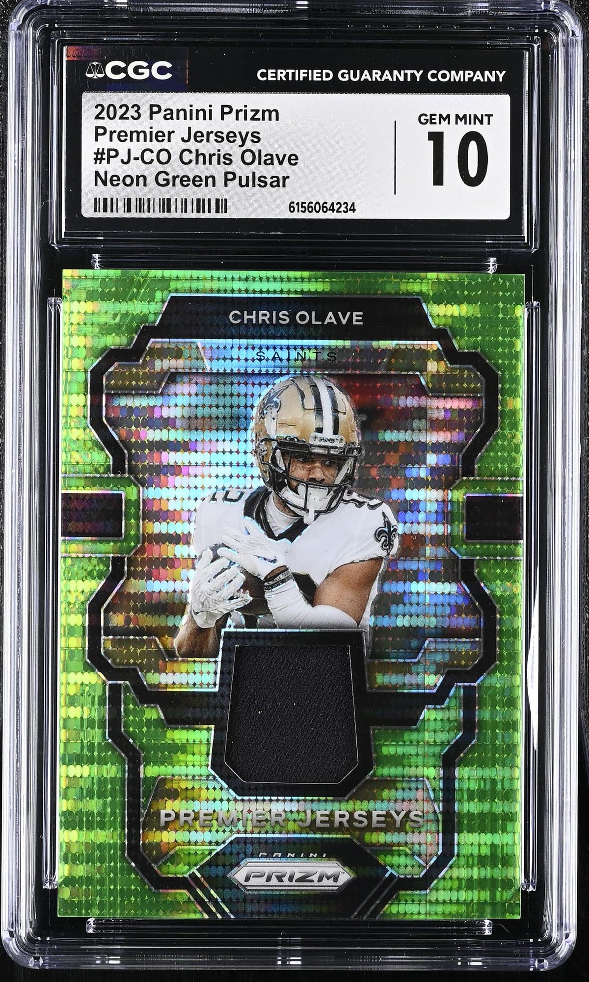 2023 Prizm #PJ-CO Chris Olave Premier Jerseys CGC 10