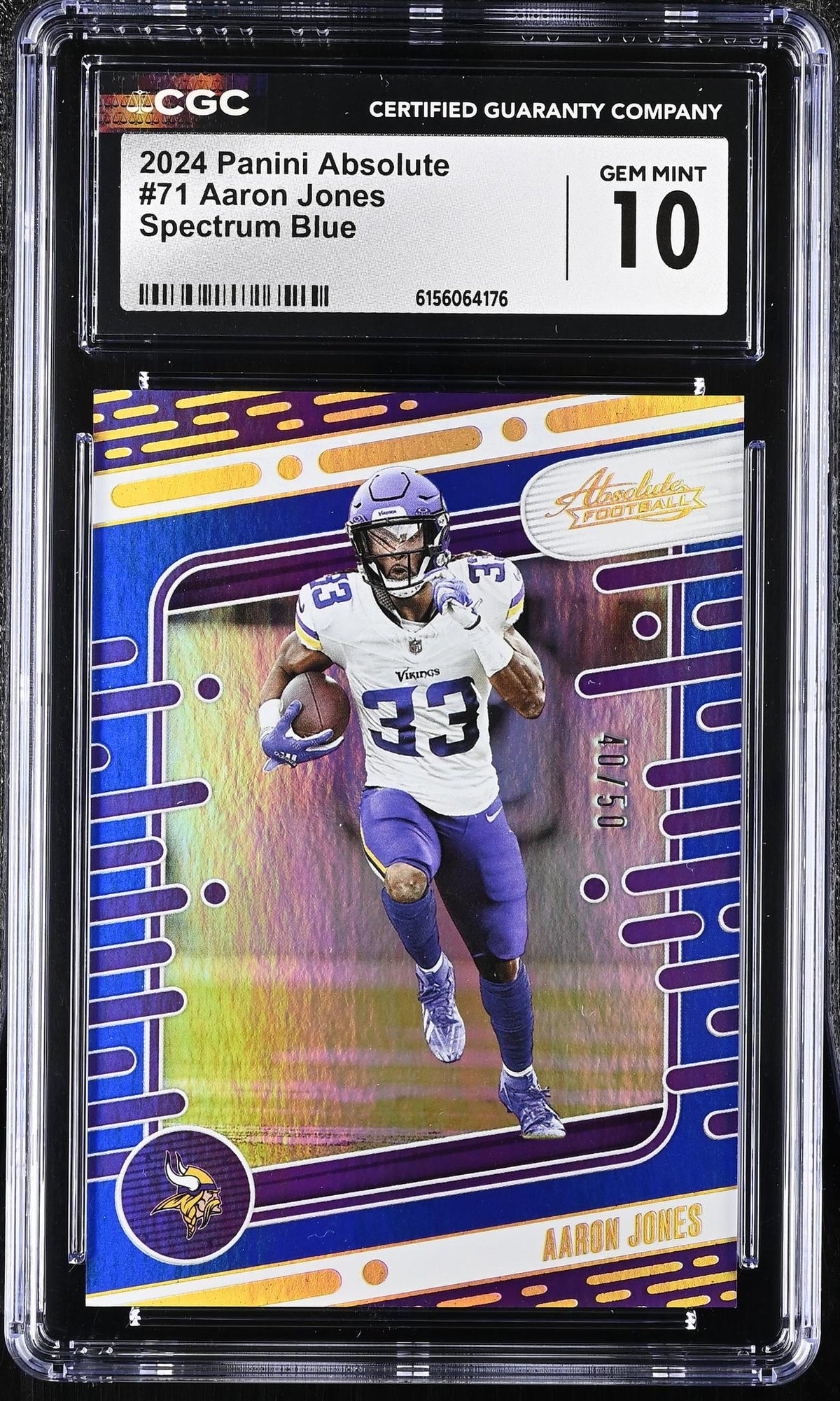 2024 Absolute #71 Aaron Jones /50 CGC 10