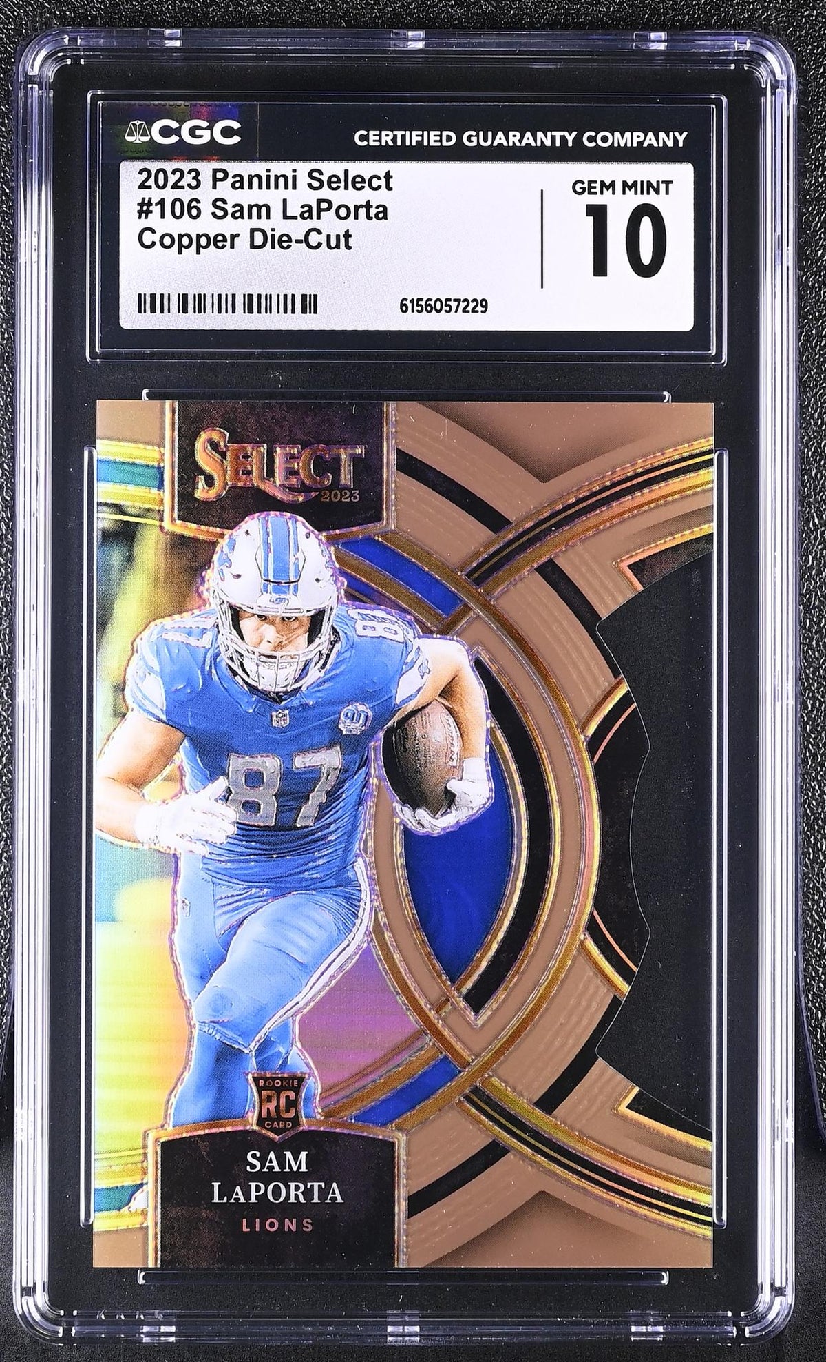 2023 Select #106 Sam LaPorta Copper Die-Cut CGC 10