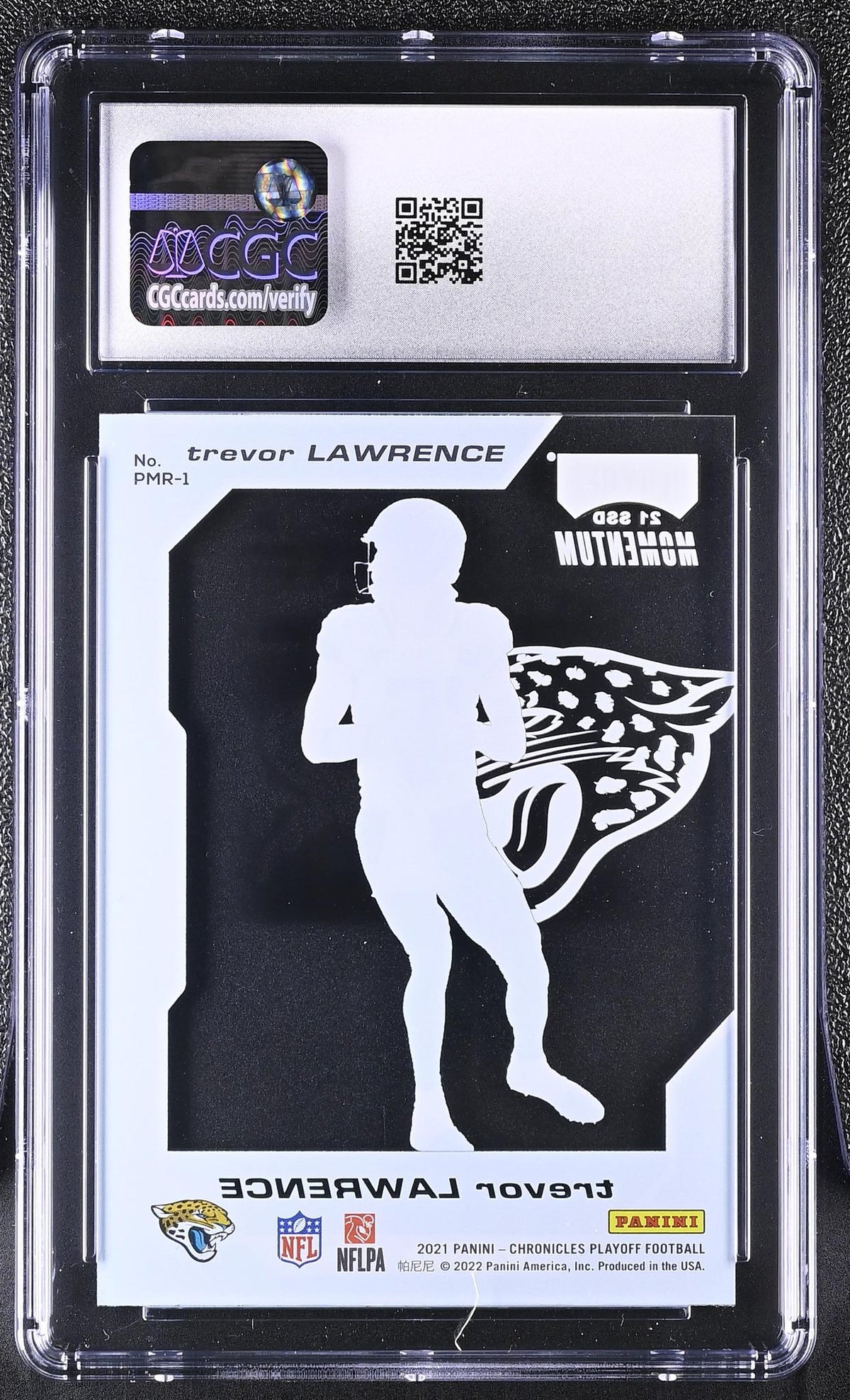 2021 Chronicles #PMR-1 Trevor Lawrence Playoff Momentum Rookies CGC 10