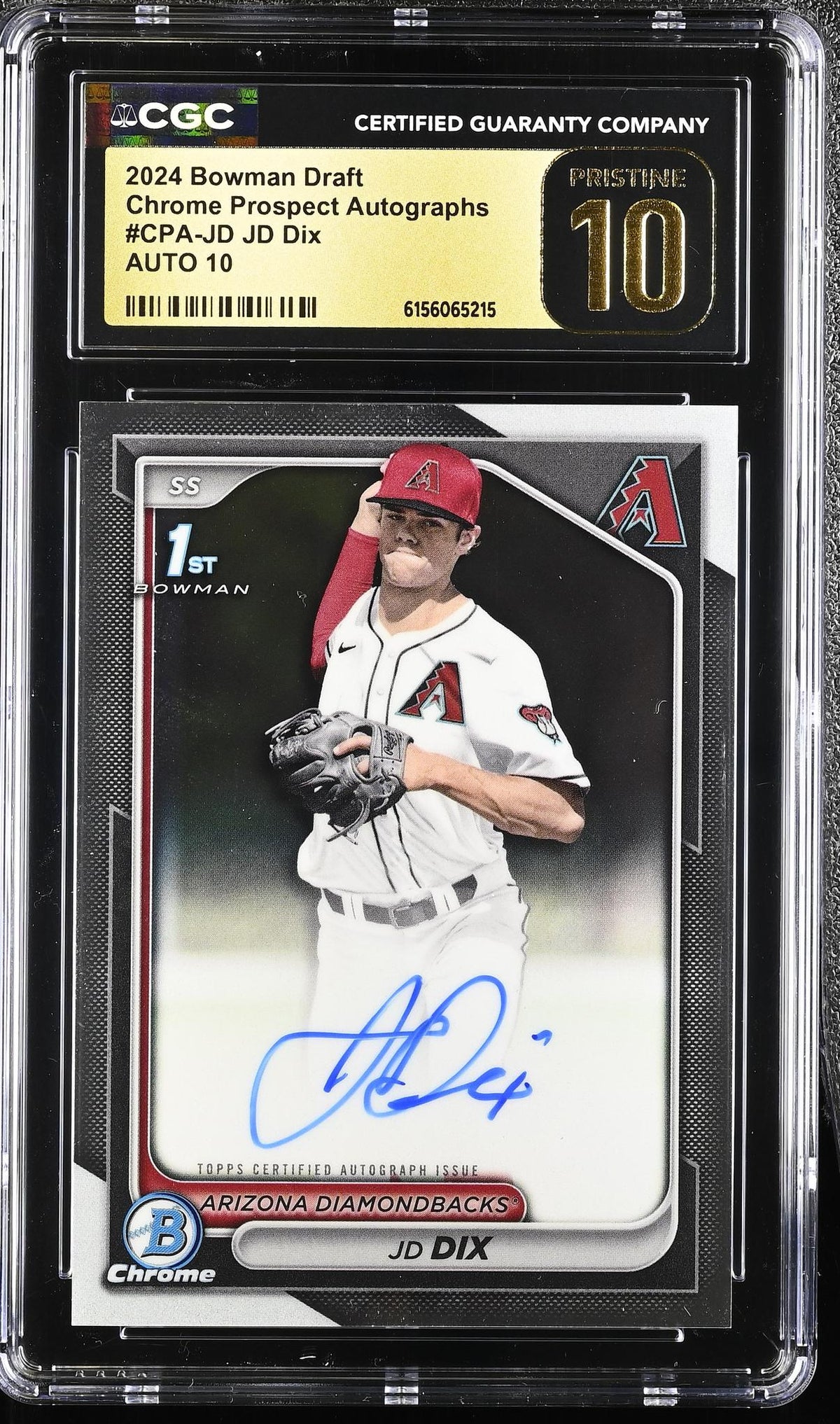 2024 Bowman #CPA-JD Dix Chrome Prospect Autographs Auto CGC 10