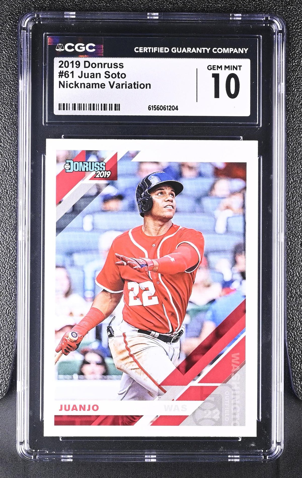 2019 Donruss #61 Juan Soto Nickname Variation CGC 10