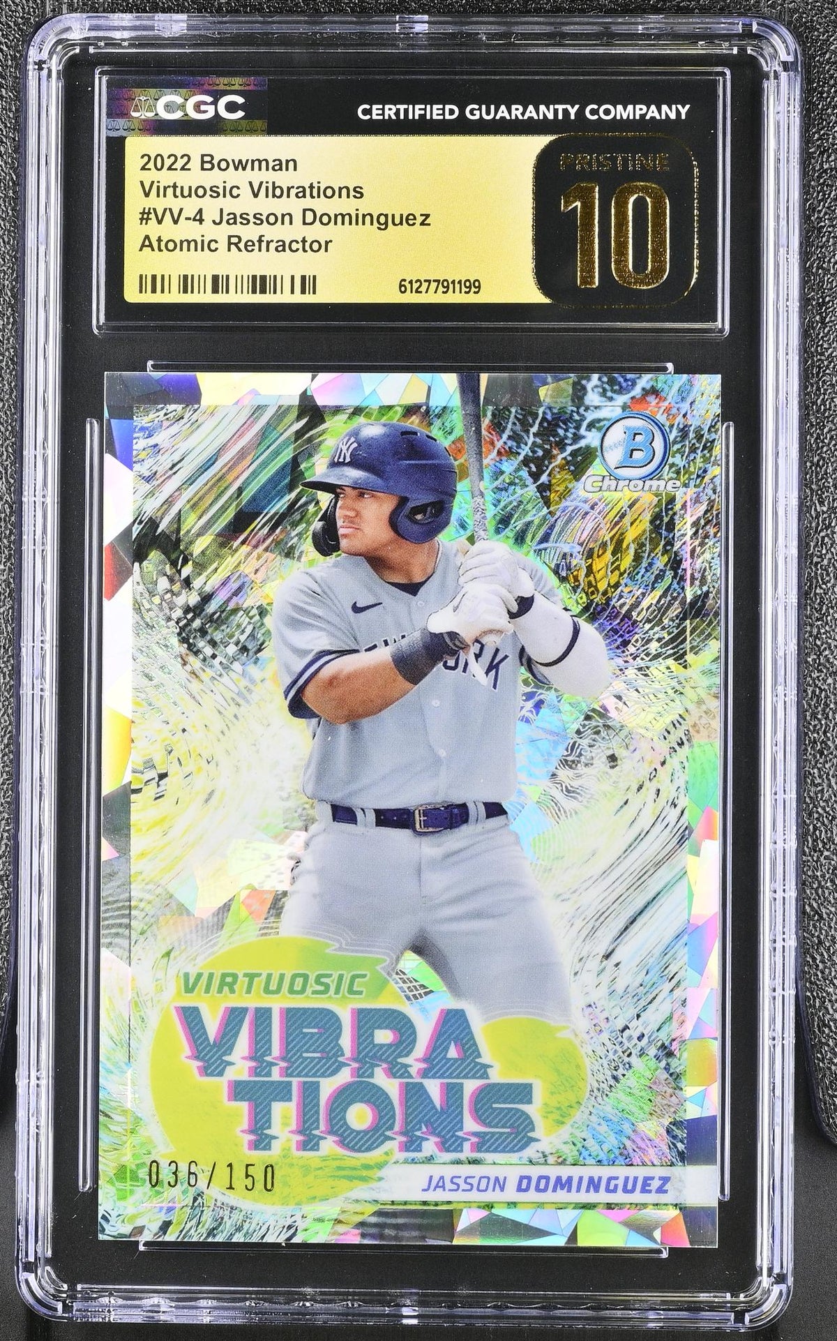 2022 Bowman #VV-4 Jasson Dominguez Virtuosic Vibrations CGC 10