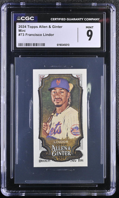 2024 Allen & Ginter #73 Francisco Lindor The World's Champions CGC 9