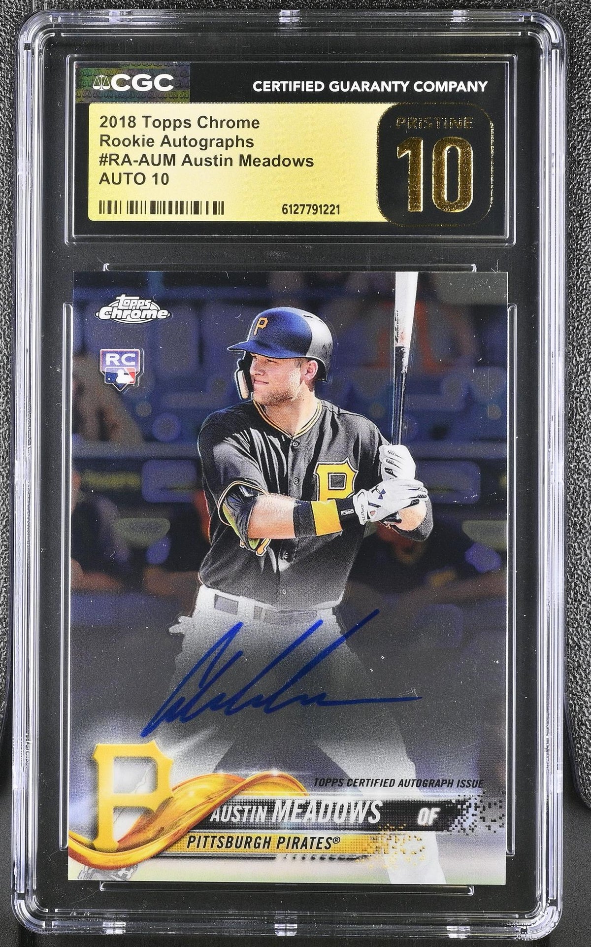 2018 Topps Chrome #RA-AUM Austin Meadows Rookie Autographs Auto CGC 10