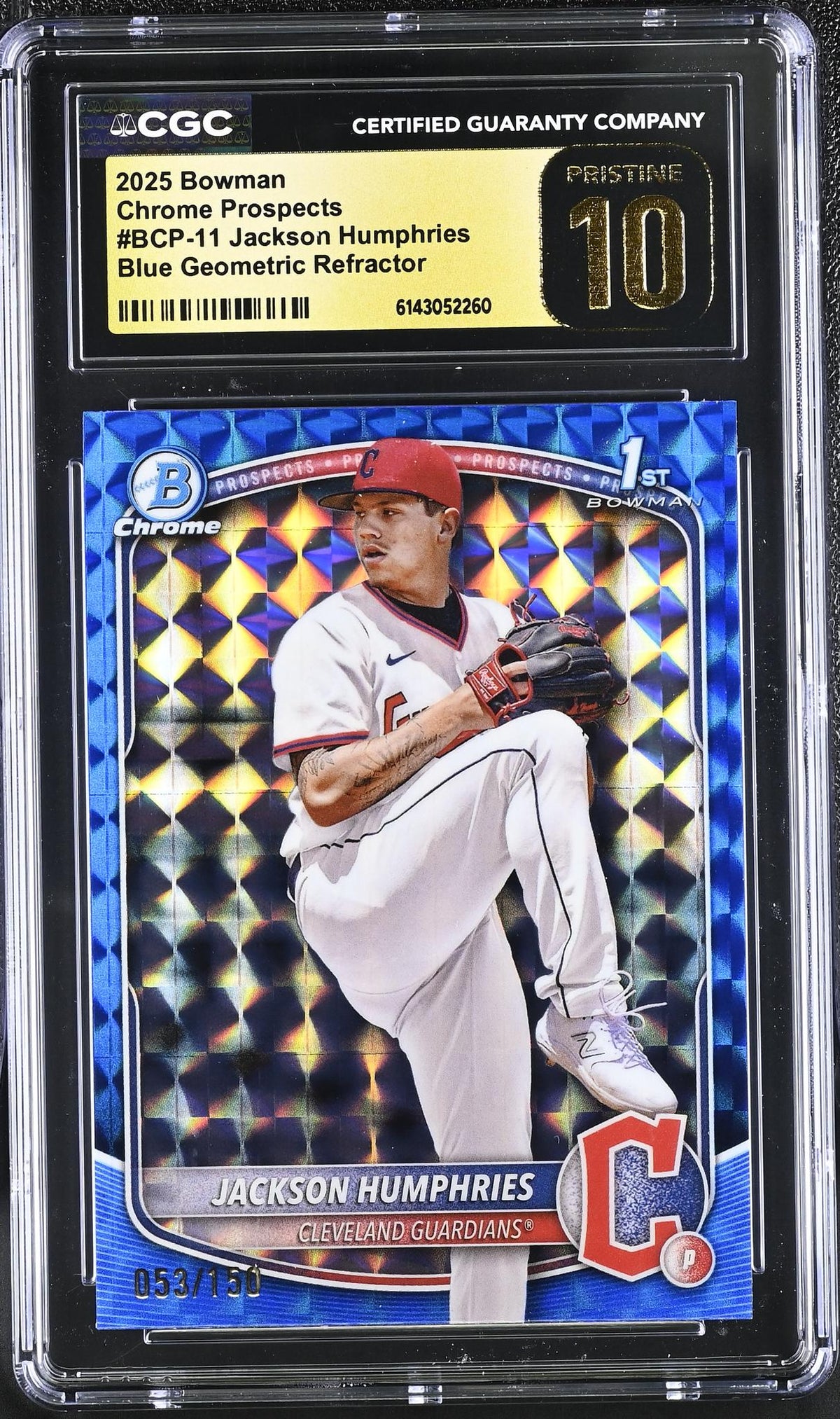 2025 Bowman #BCP-11 Jackson Humphries Chrome Prospects /150 CGC 10