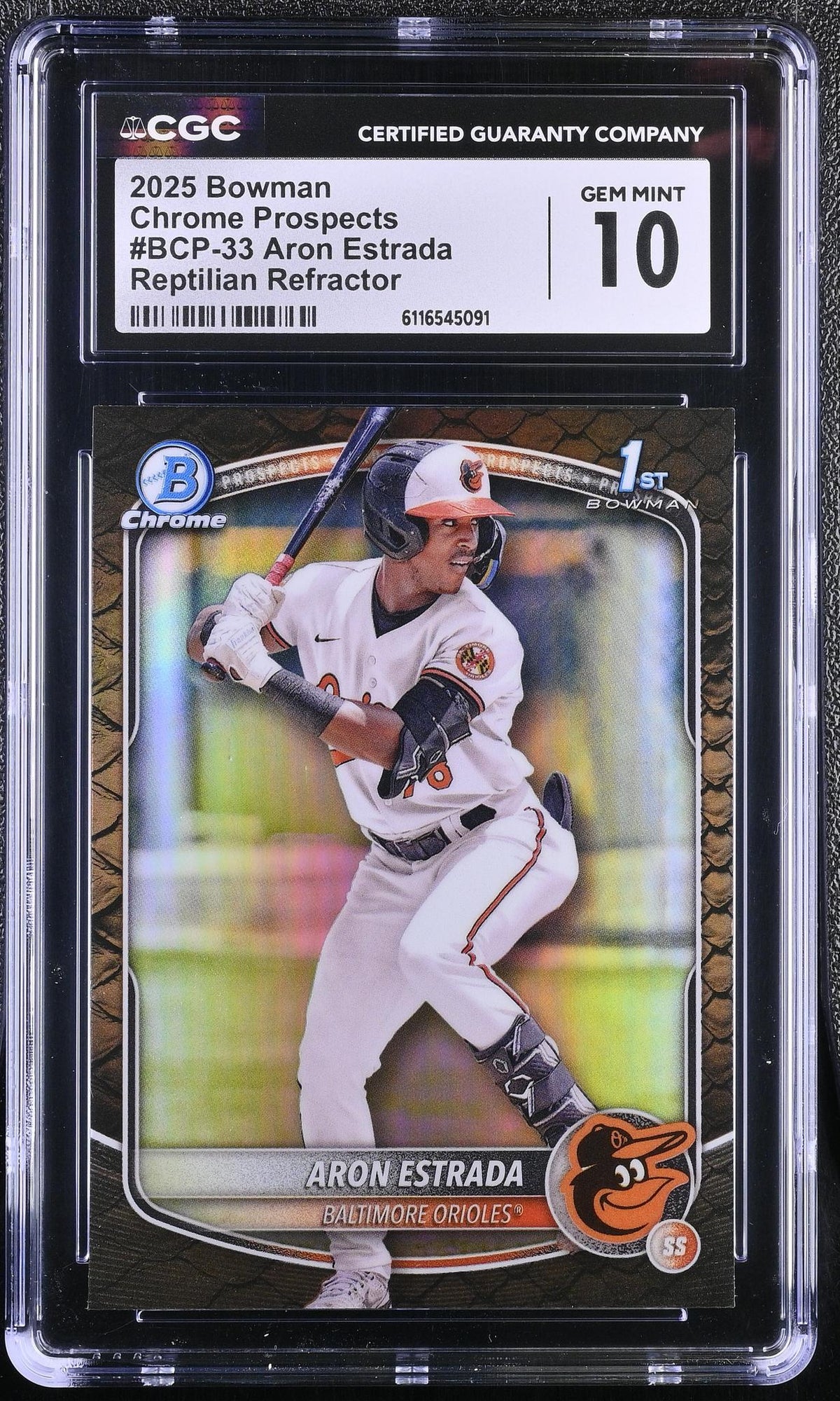 2025 Bowman #BCP-33 Aron Estrada Chrome Prospects CGC 10