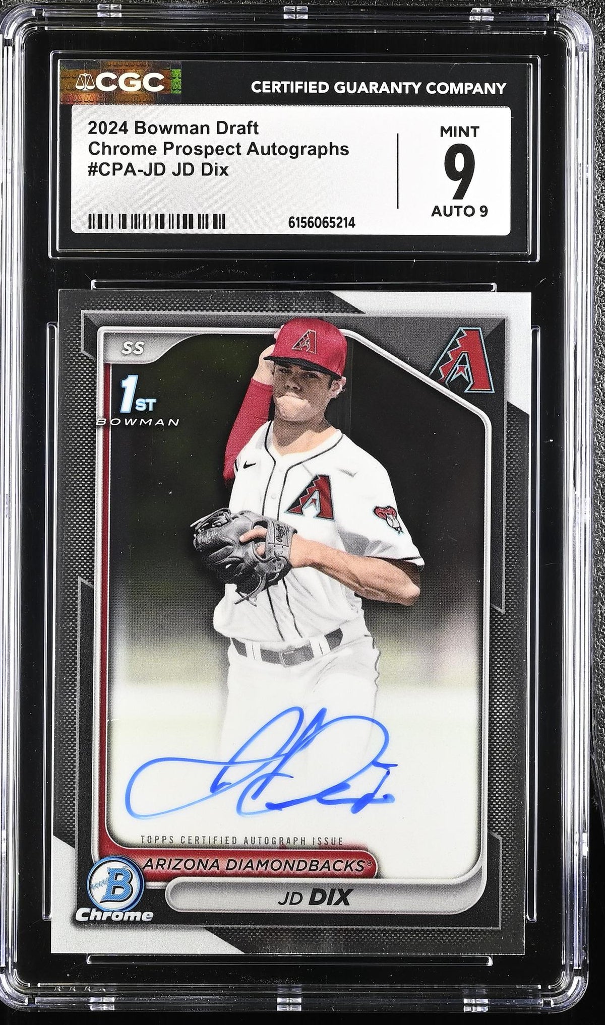 2024 Bowman #CPA-JD Dix Chrome Prospect Autographs Auto CGC 9