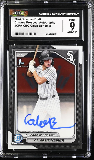 2024 Bowman Chrome Prospect Autographs Caleb Bonemer #CPA-CBO Auto CGC 9