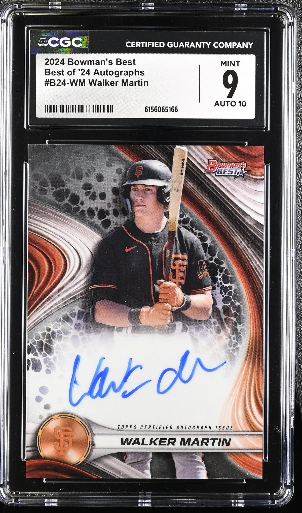2024 Bowman's Best #B24-WM Walker Martin Best of '24 Autographs Auto CGC 9