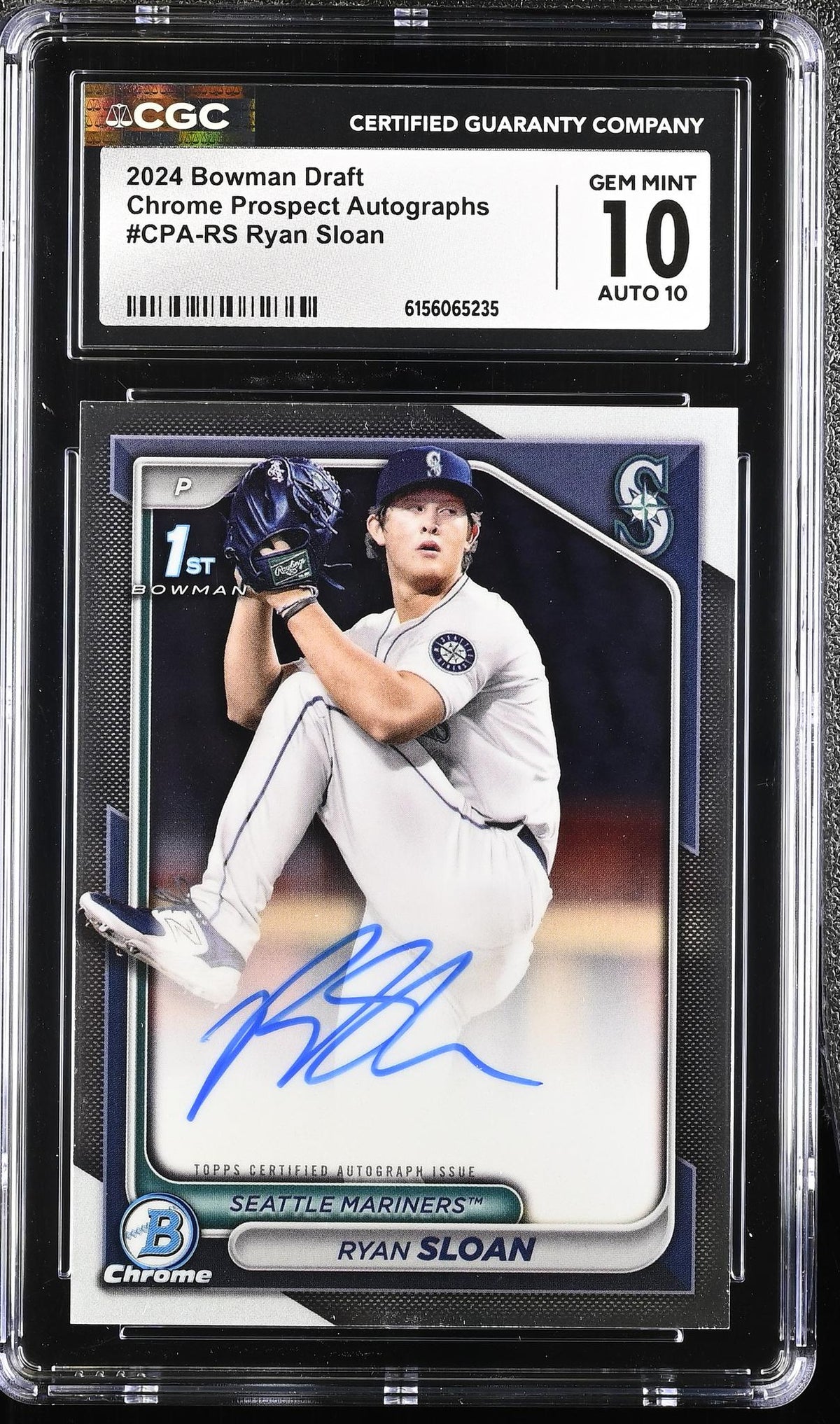 2024 Bowman # Ryan Sloan Bowman Draft Chrome Prospect Autographs Auto CGC 10