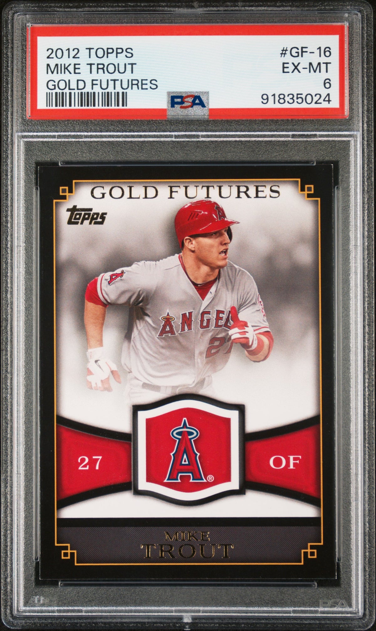 2012 Topps Gold Futures Mike Trout #GF16 PSA 6