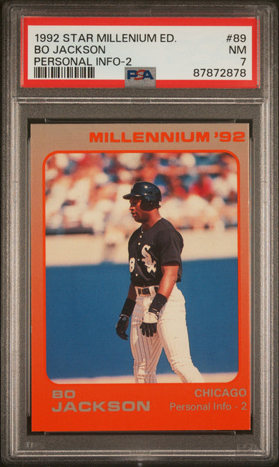 1992 Star Millennium Edition Personal Info-2 Bo Jackson #89 PSA 7