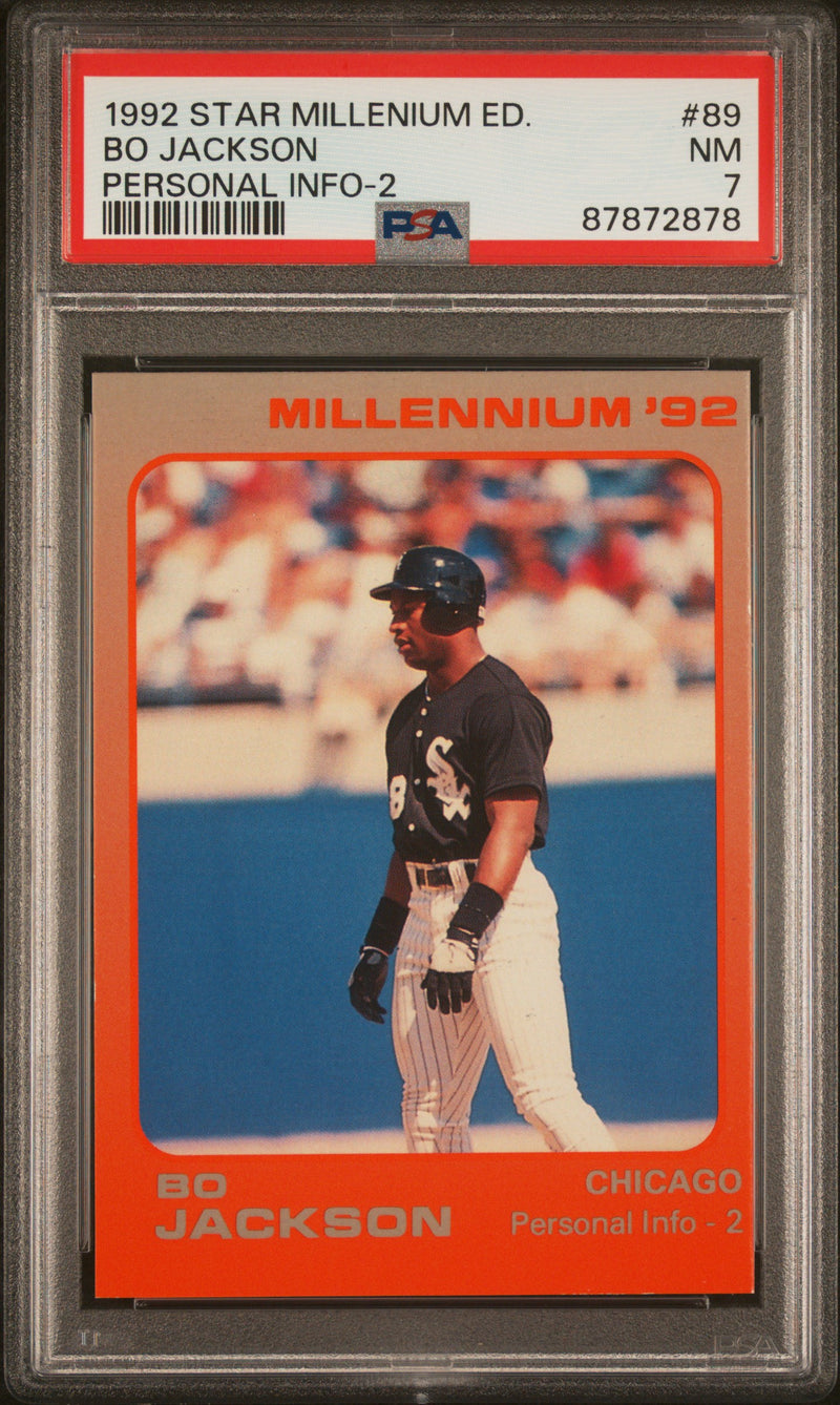 1992 Star Millennium Edition Personal Info-2 Bo Jackson #89 PSA 7