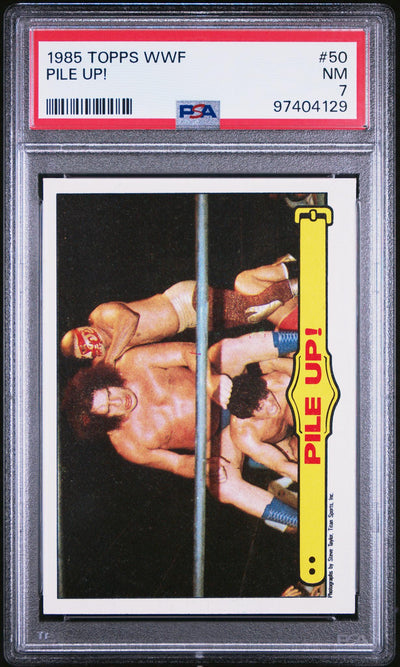 1985 Topps WWF Pile Up! #50 PSA 7