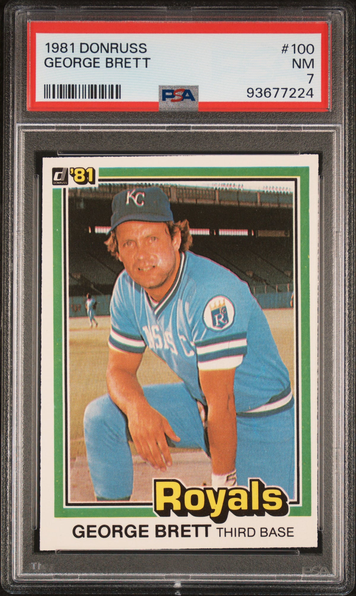 1981 Panini Donruss George Brett #100 PSA 7