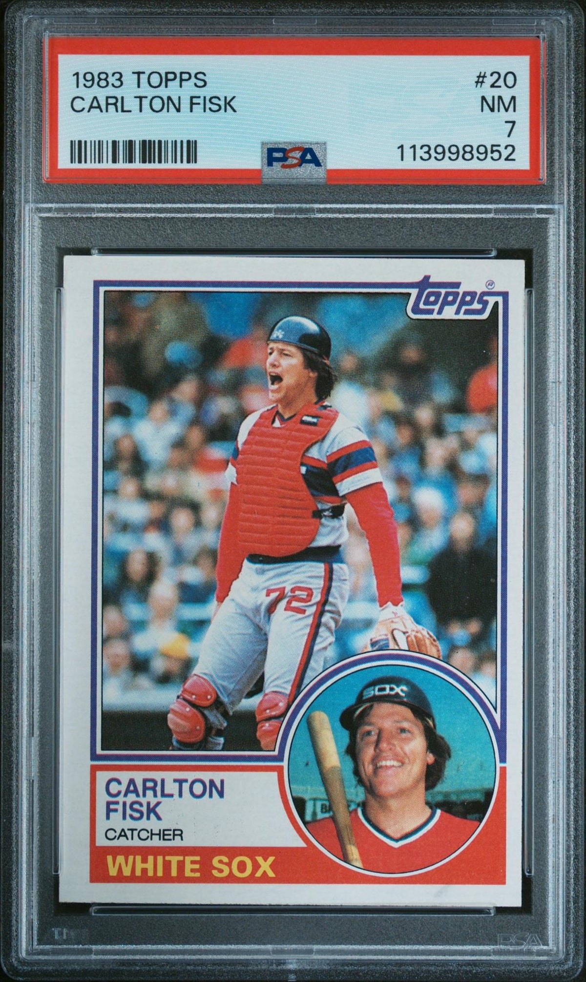 1983 Topps Carlton Fisk #20 PSA 7
