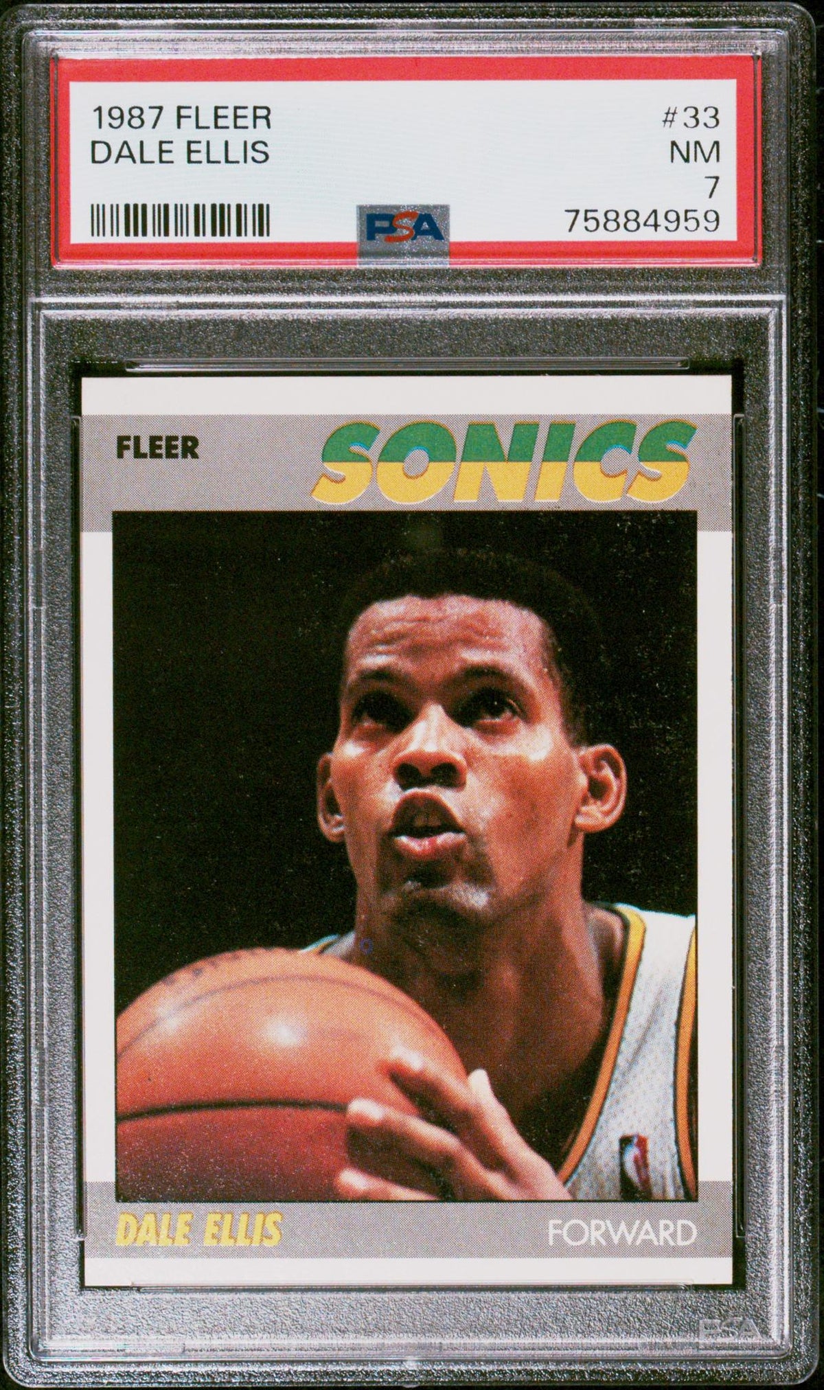 1987 Fleer Dale Ellis #33 PSA 7