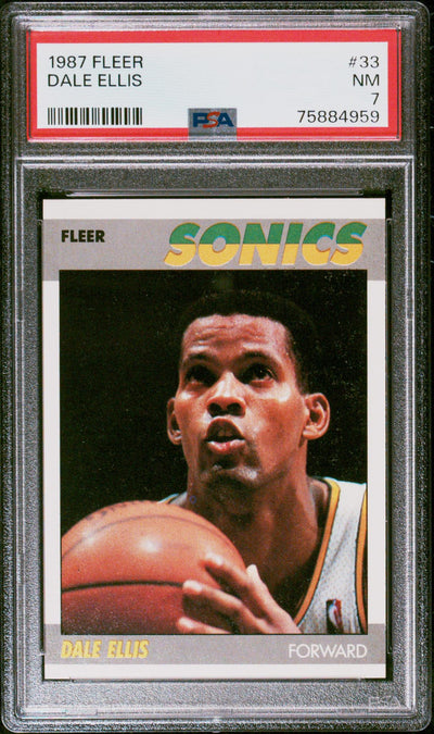 1987 Fleer Dale Ellis #33 PSA 7