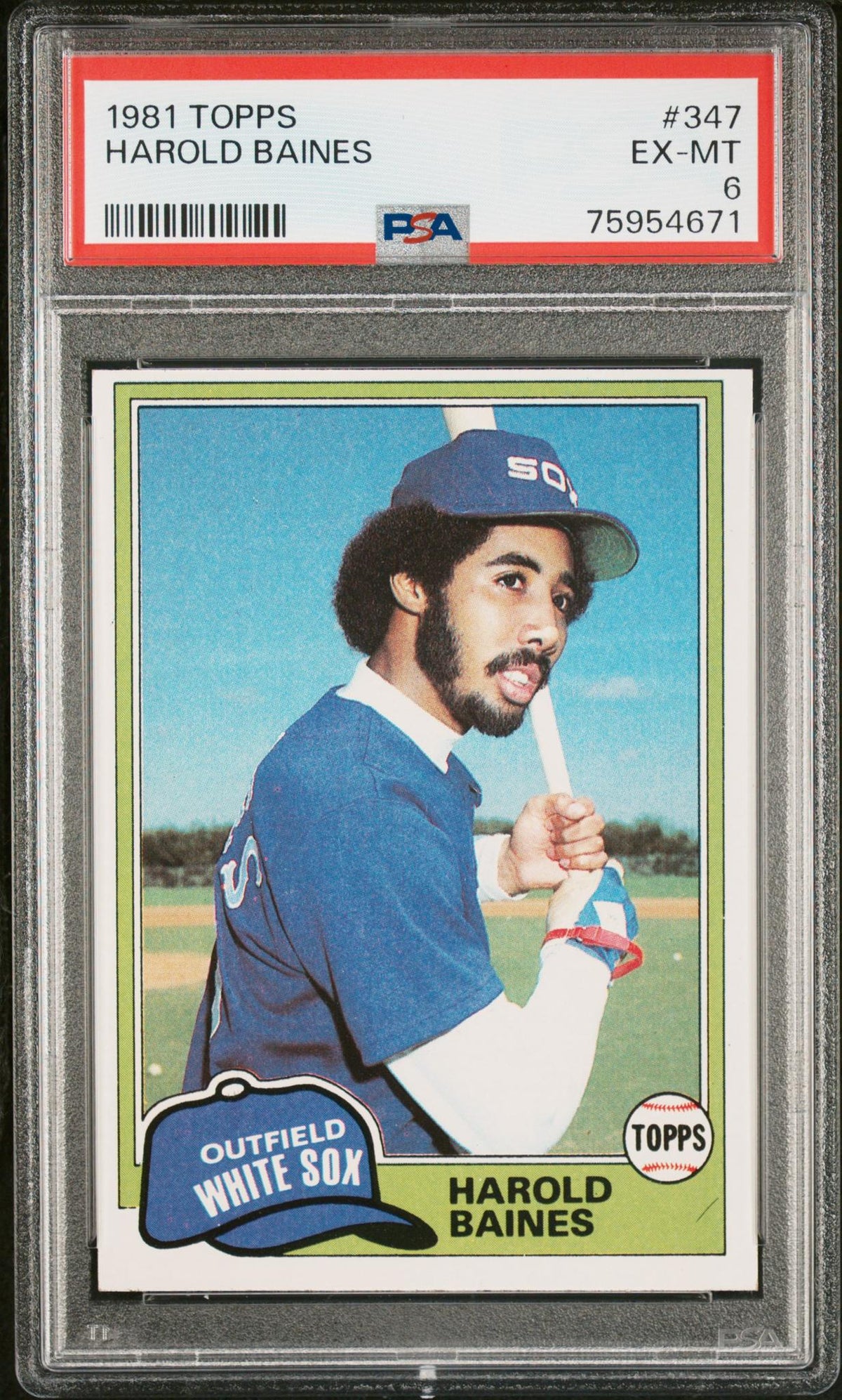 1981 Topps Harold Baines #347 PSA 6