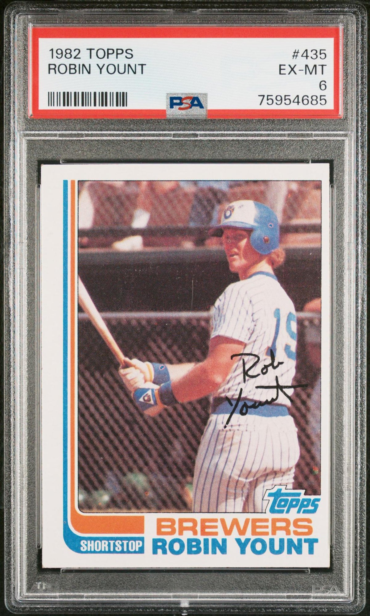 1982 Topps Robin Yount #435 PSA 6
