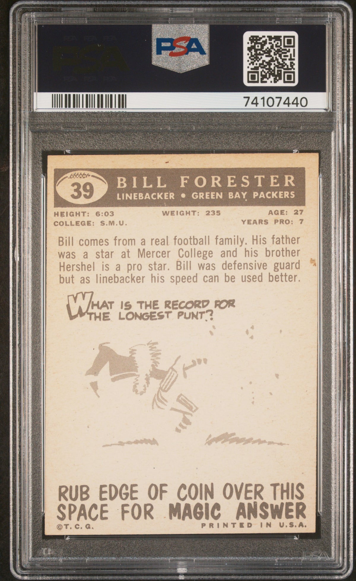 1959 Topps Bill Forester #39 PSA 6