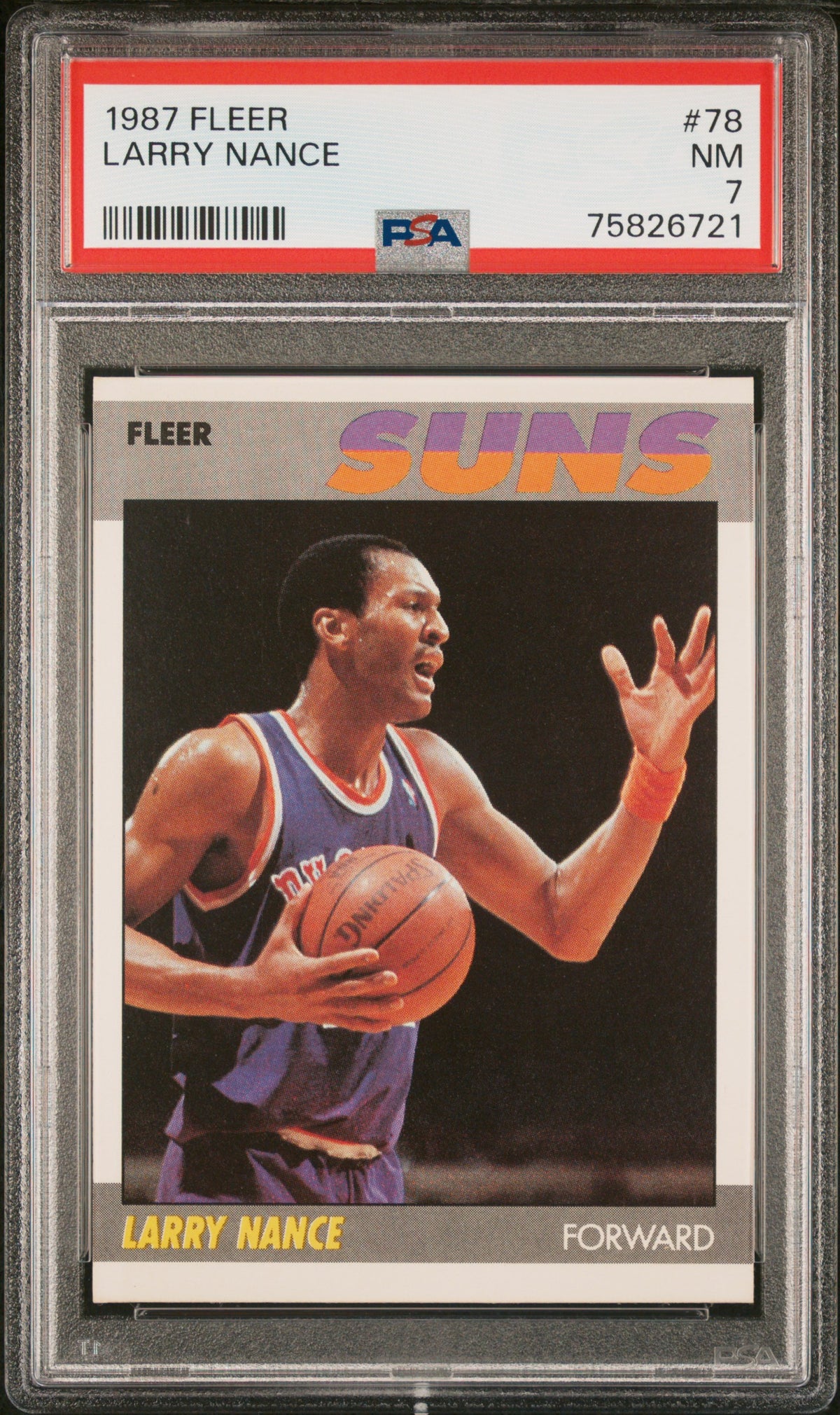 1987 Fleer Larry Nance #78 PSA 7