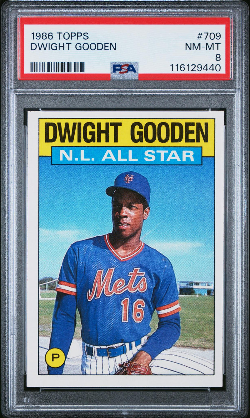 1986 Topps Dwight Gooden #709 PSA 8